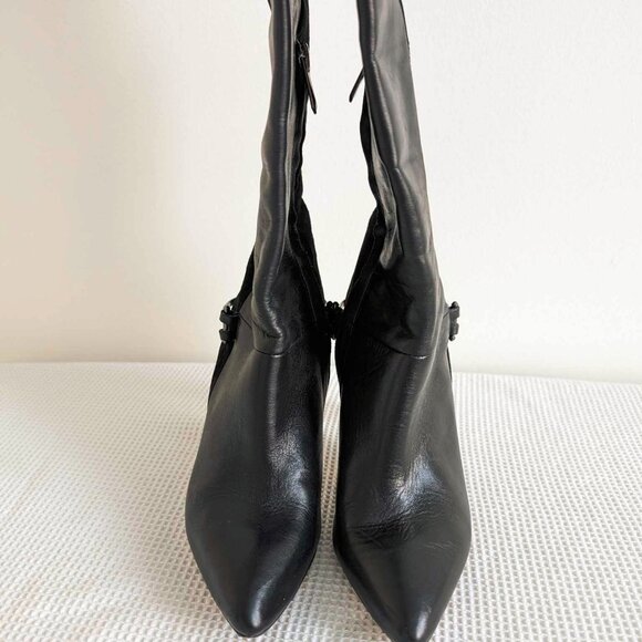 EUC Black Sam Edelman Leather and Suede Heeled Boots - Picture 3 of 5